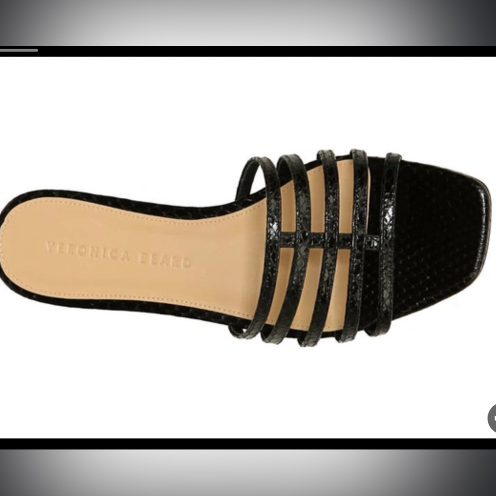New Veronica beard, black Mazon sandals, size 9.5